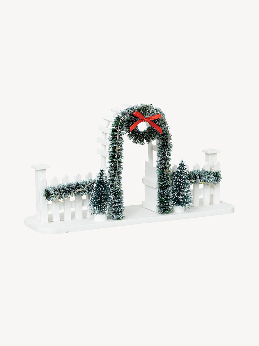 Arco para aldeia de natal com pinheiros e led, , large