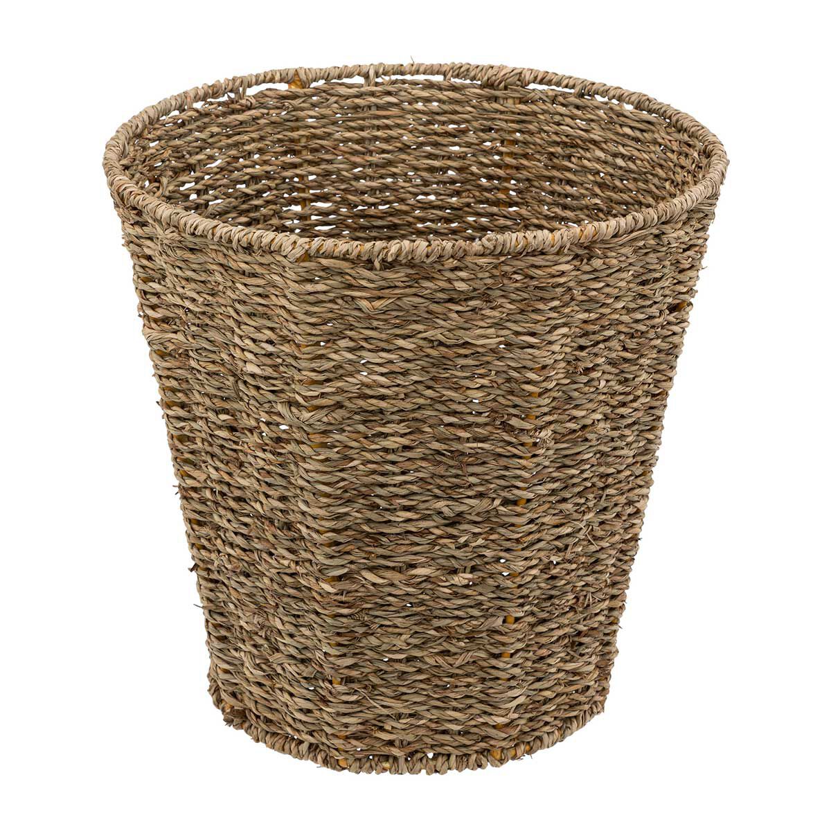 Cesto wc bege com tampa em corda, , large