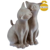 Estatua Gatos De Resina 17x13.5Cm