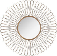 Espejo decorativo SOL marrón de metal 
