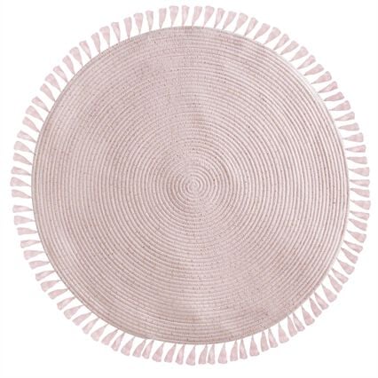 Tapete rosa lurex com franjas 90cm, , large