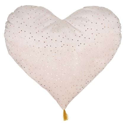 Almofada em forma de coração TASSEL rosa 39x45cm, , large
