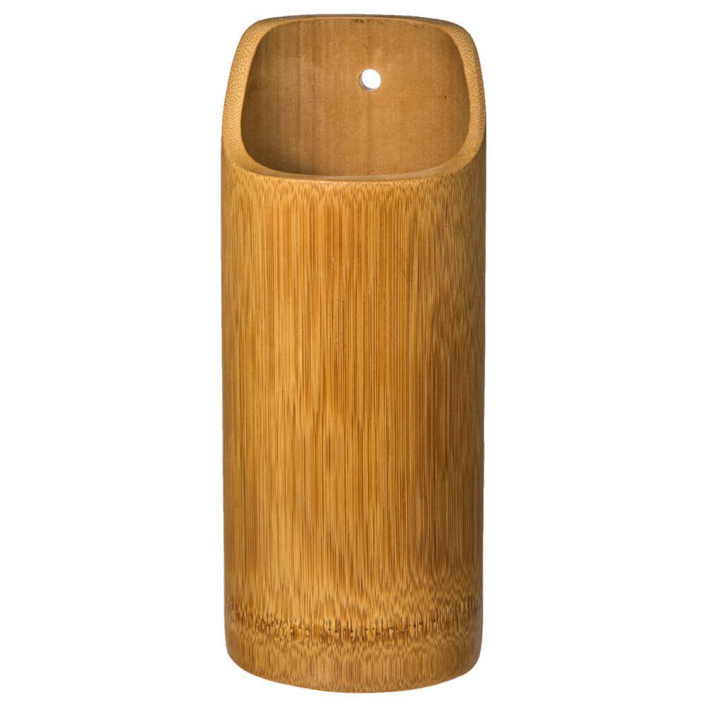Conjunto de 4 utensílios em bambu com suporte, , large