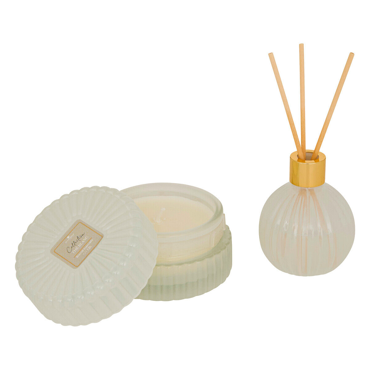 Coffret ambientador e vela ALBIE thé blanc, , large