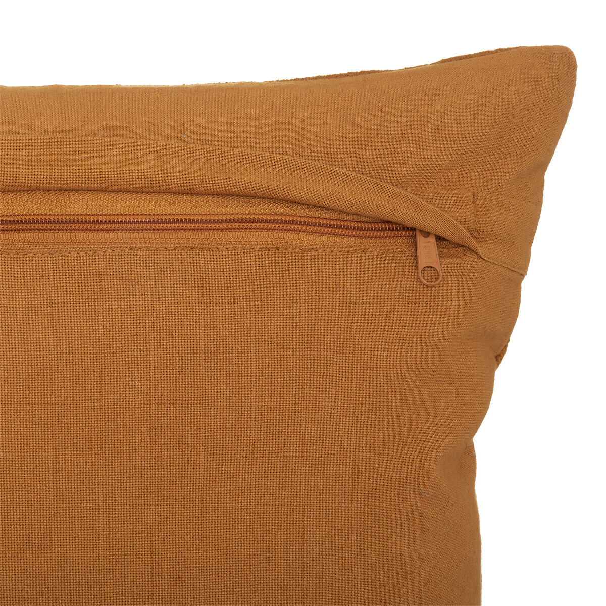Embroidered cushion ochre, , large