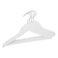 Set 4 Perchas Blancas De Madera
