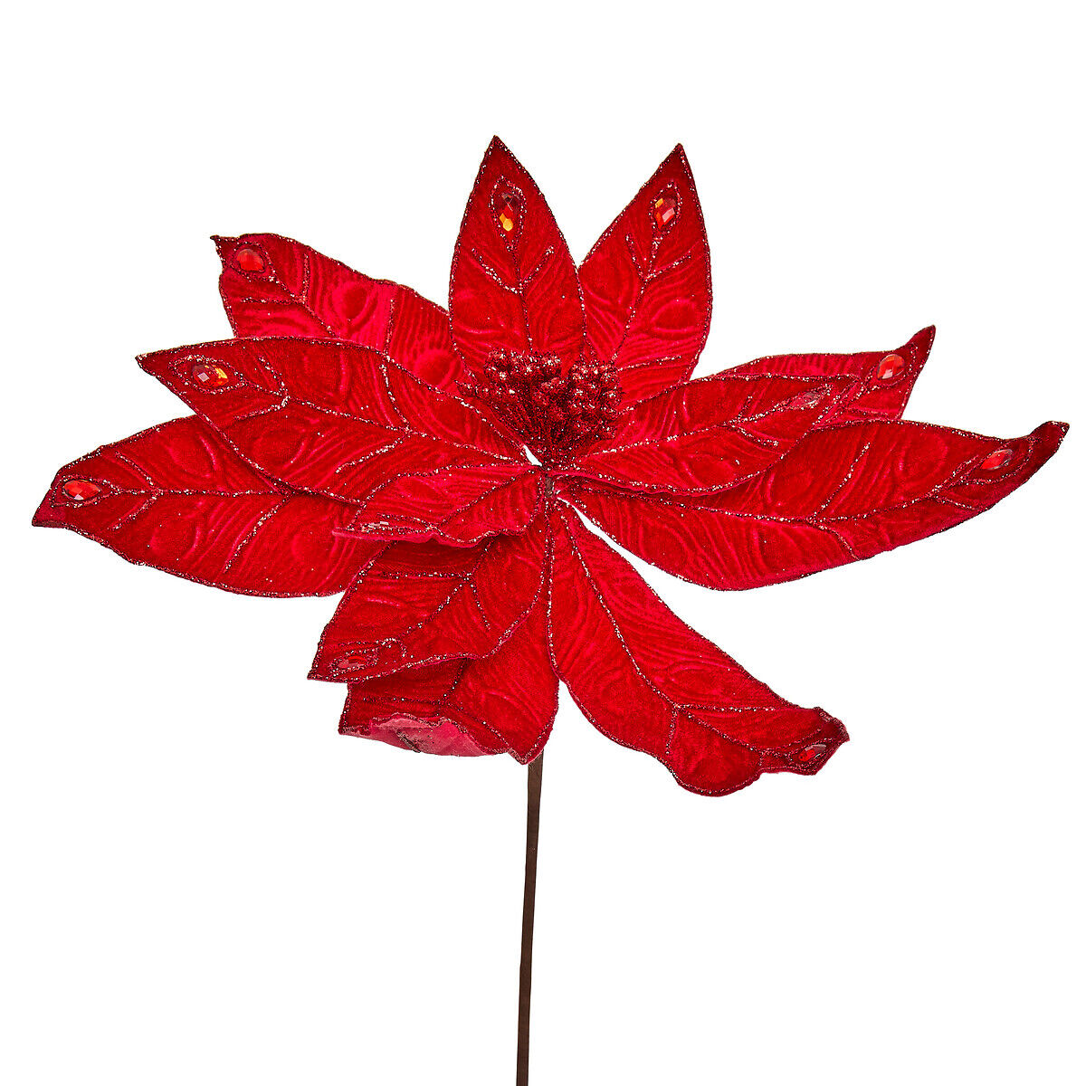 Haste poinsettia vermelho 75cm, , large