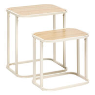 Juego de 2 mesas de centro CURVY beige