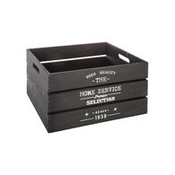 Caja De Madera Factory Negra 31x21x16Cm