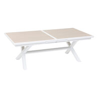 Mesa extensible AXIOME lino y blanco 220-279cm