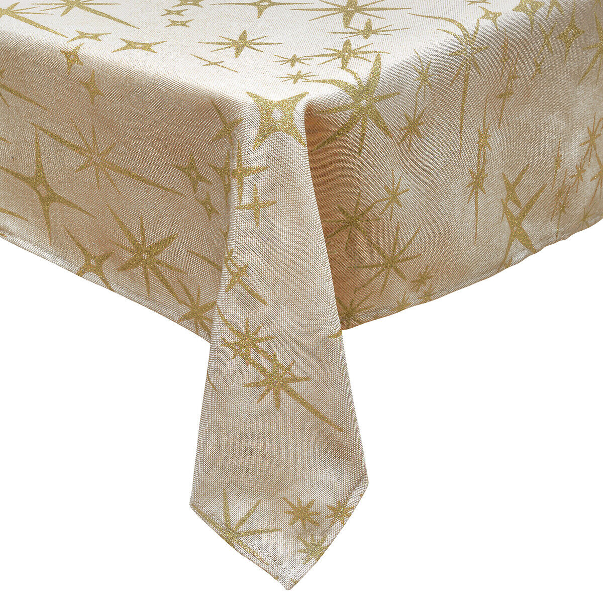 Toalha de mesa bege com estrelas 140x360cm, , large