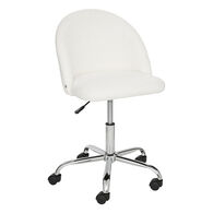 Silla para escritorio GEOS blanca de terciopelo