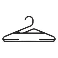 Set de 5 perchas de plástico negro