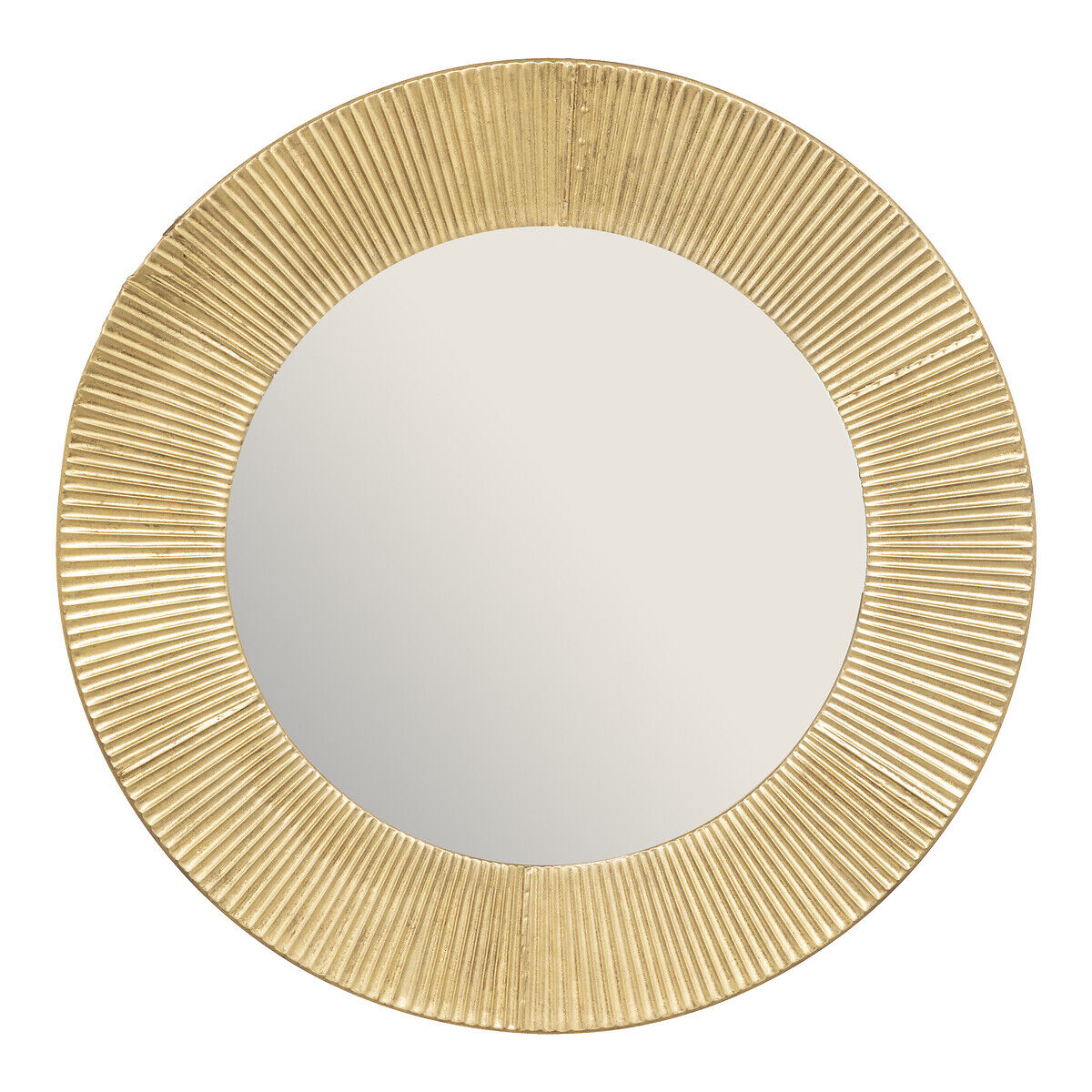 Espelho de parede em metal dourado milda 90cm, , large