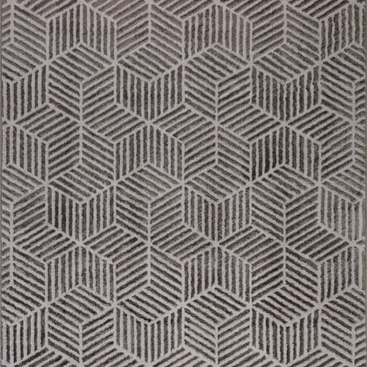 Tapete ZAHA geométrico cinza antracite 160x235cm, , large