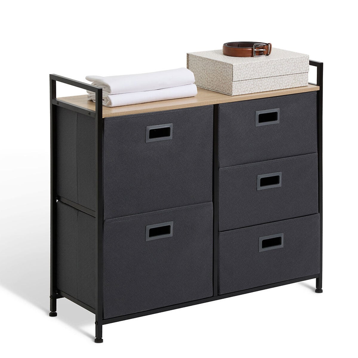 Móvel de arrumação TISSA cinza escuro 77cm, , large