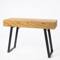 Consola Orebro Bege Em MDF Com Pernas Pretas