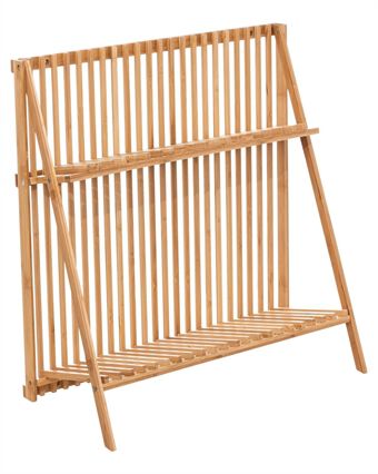 Estante de 2 níveis em bambu, , large