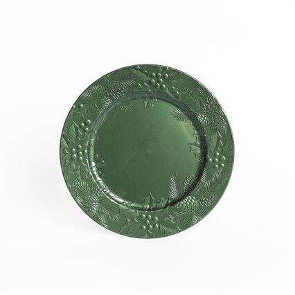 Charger plate green foliage, , large