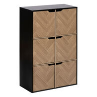 Estante mix CHEVRONS negrO con 6 m&oacute;dulos