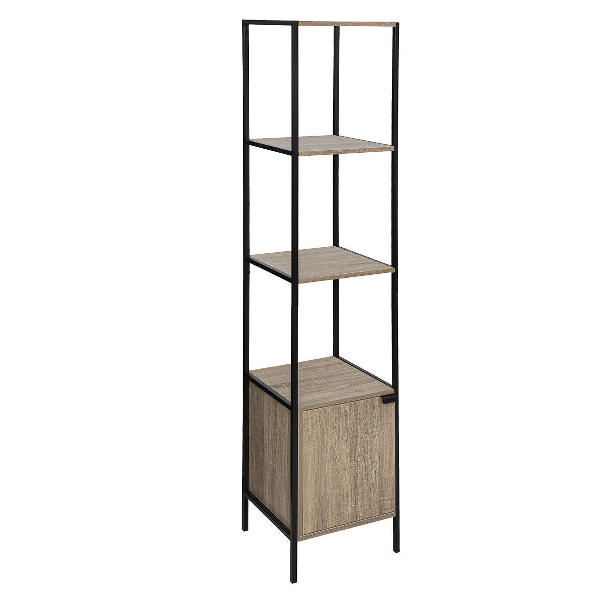 Shelving unit ALIAJ with shelves and door, , large