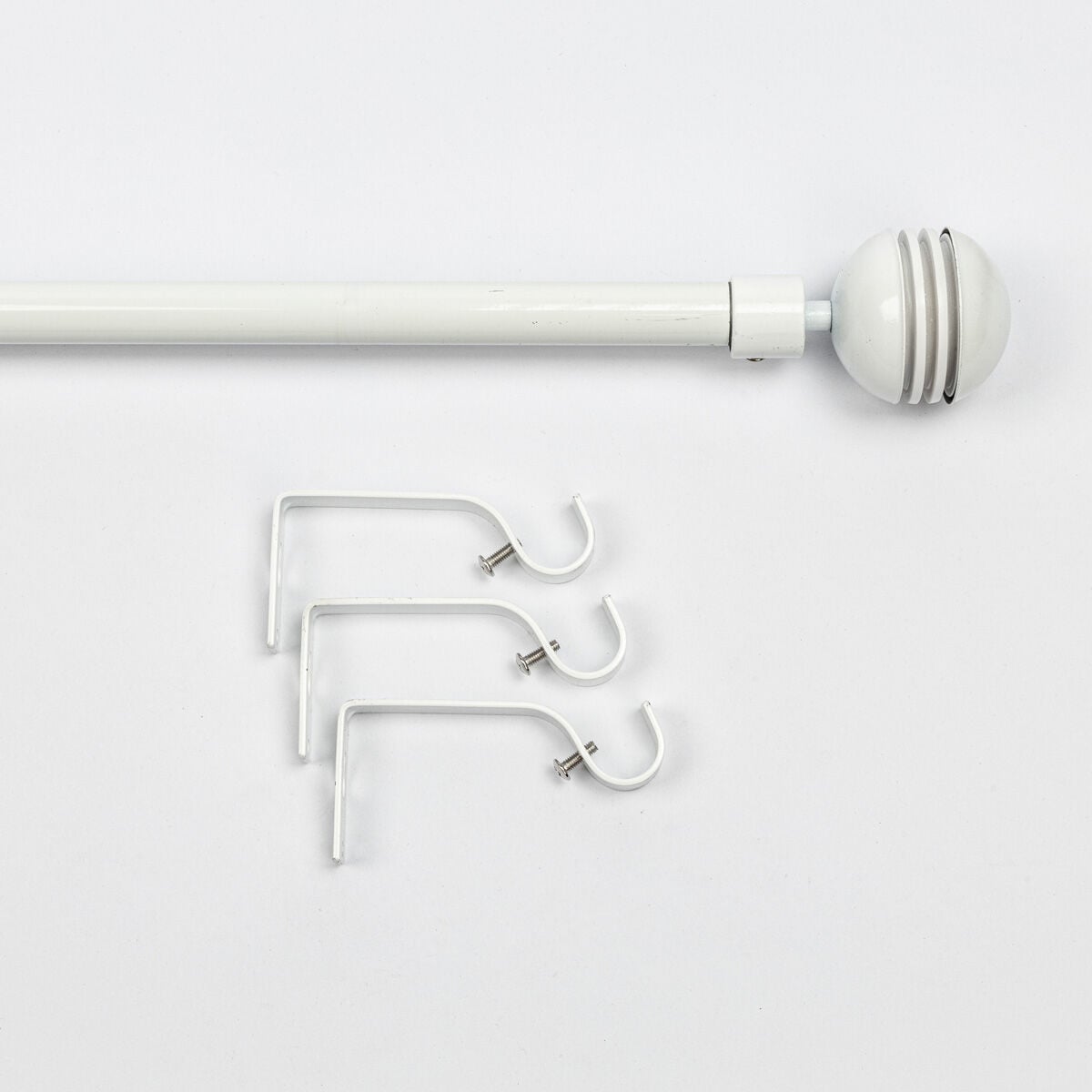 Kit varão extensível branco 210-380cm, , large