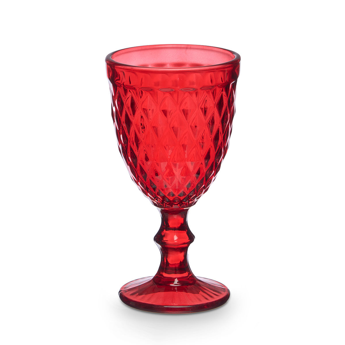 Copo De Água Diamante Vermelho Com Pé 33cl, , large