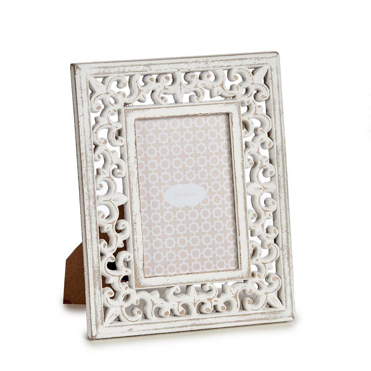 Ornate photo frame white in wood, , large