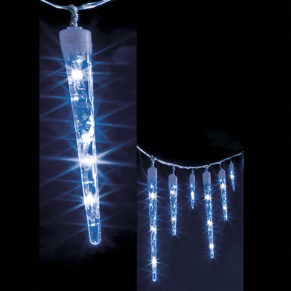 Cortina natal efeito queda de neve azul BRIGHT 63 leds, , large