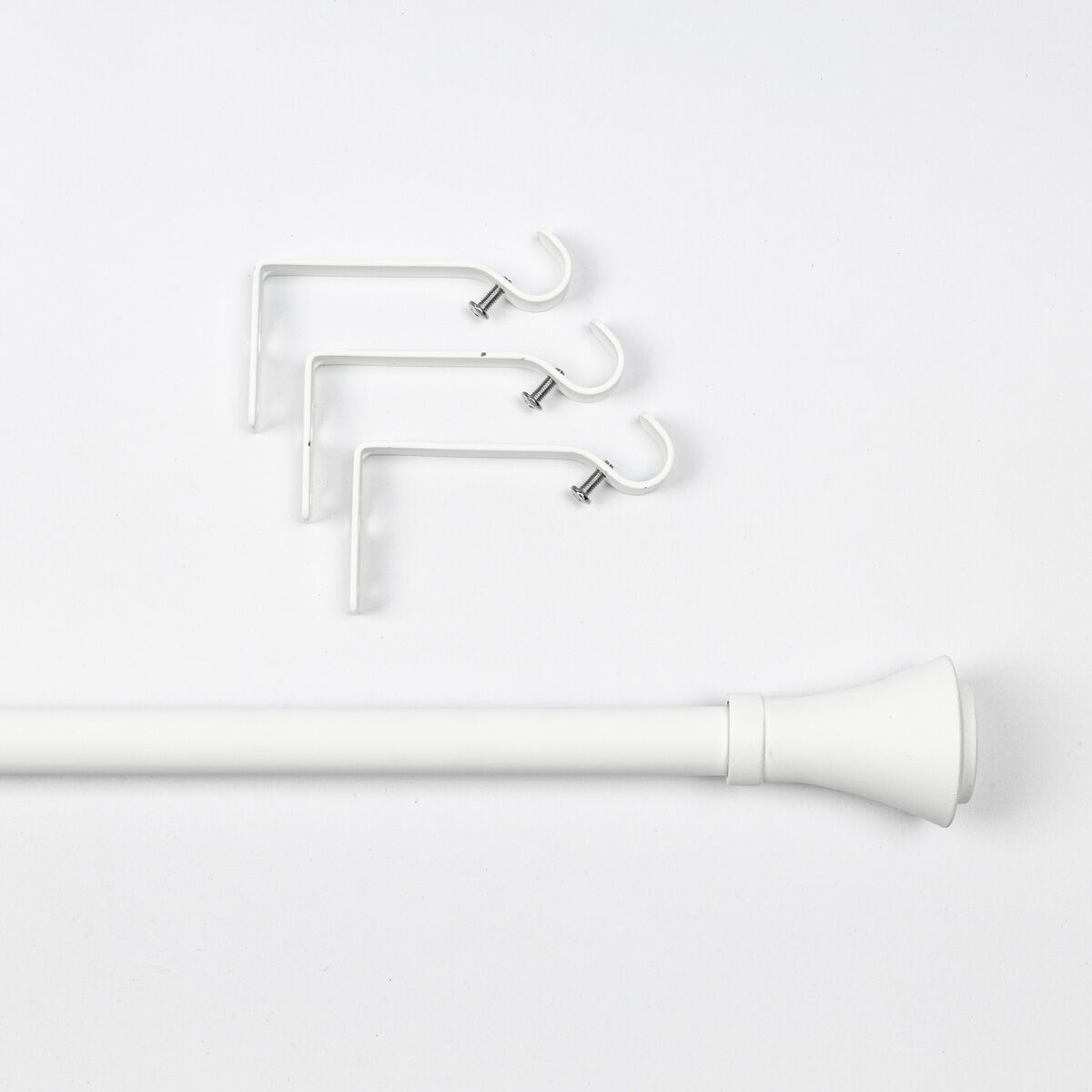 Kit varão extensível branco 210-380cm, , large