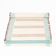 Alfombra de cocina WONJA beige y azul 60x150cm