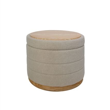 Pufe/mesa BATH bege 37x39cm, , large