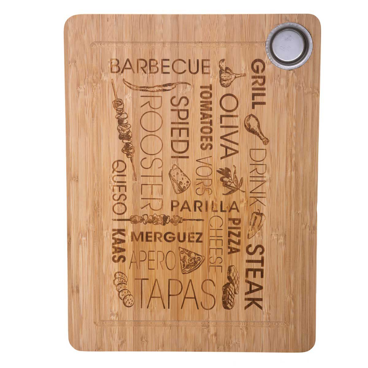 Tábua de cozinha em bambu 27,8x38cm, , large