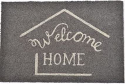 Tapete de entrada WELCOME HOME cinza, , large