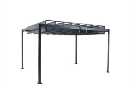 Pérgola BELIZE LATTES cinza graphite 3x3,8m, , large