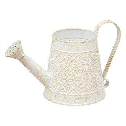 Regador TINO em metal branco 27x14x16,5cm, , large