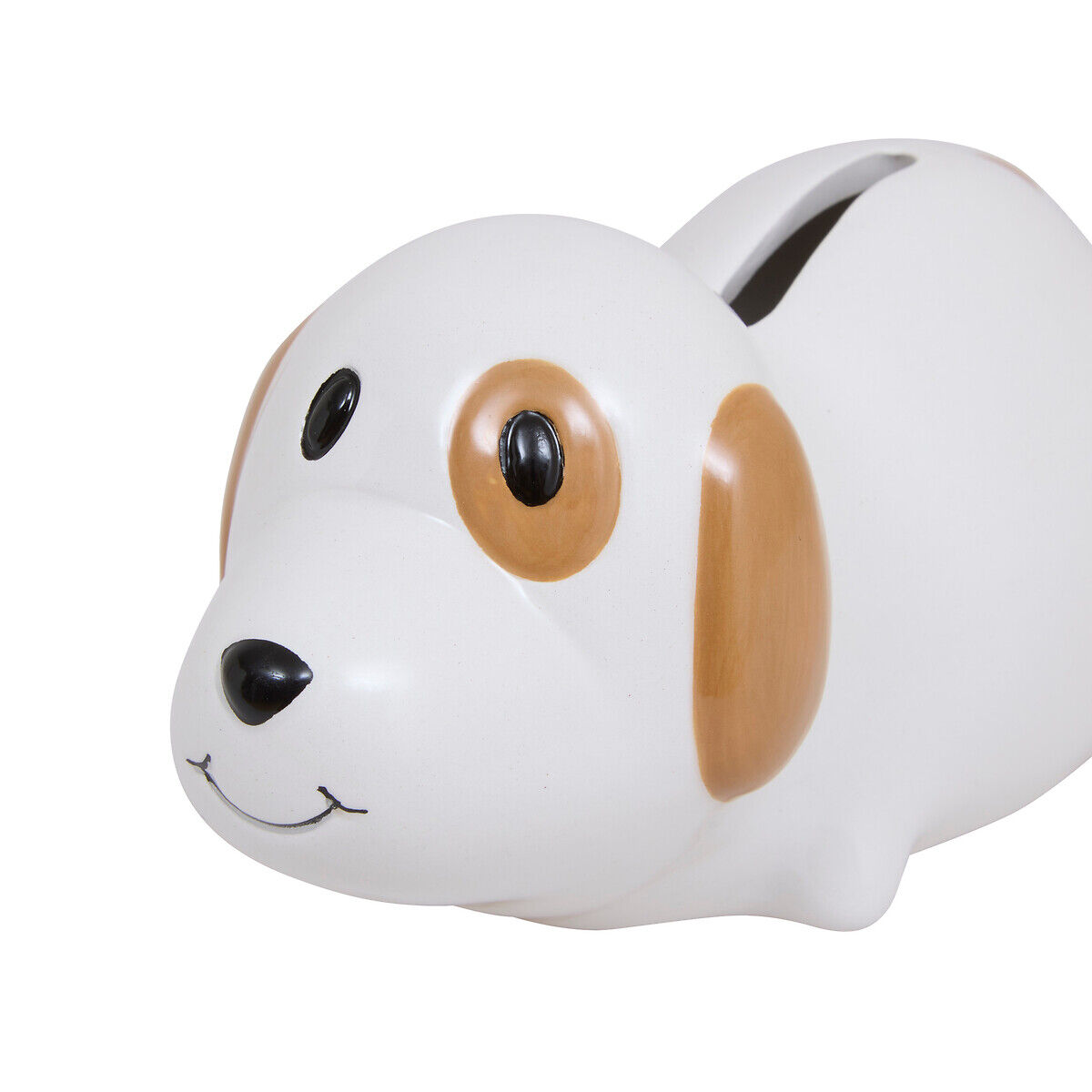 Mealheiro cão branco e castanho 7cm, , large