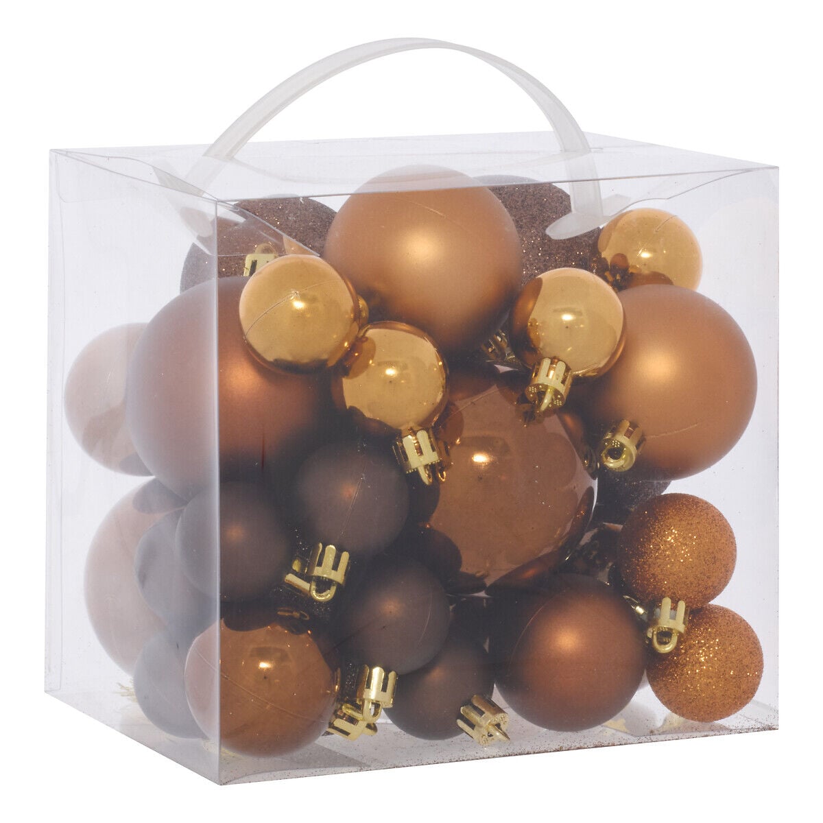 Conjunto de 35 bolas de natal cobre, , large
