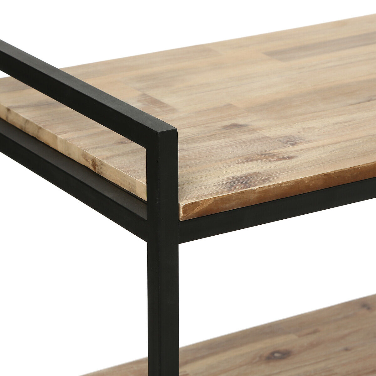 Consola com 2 prateleiras EDENA castanha, , large