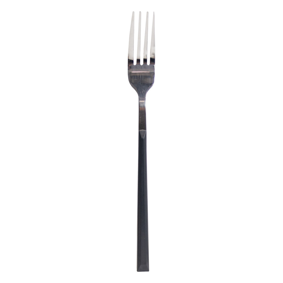 Garfo de mesa LUNE inox com cabo preto, , large