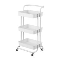 Carrito auxiliar blanco con 3 niveles