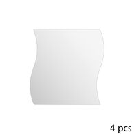 Juego 4Espejos Adhesivos Ondulados 20x20