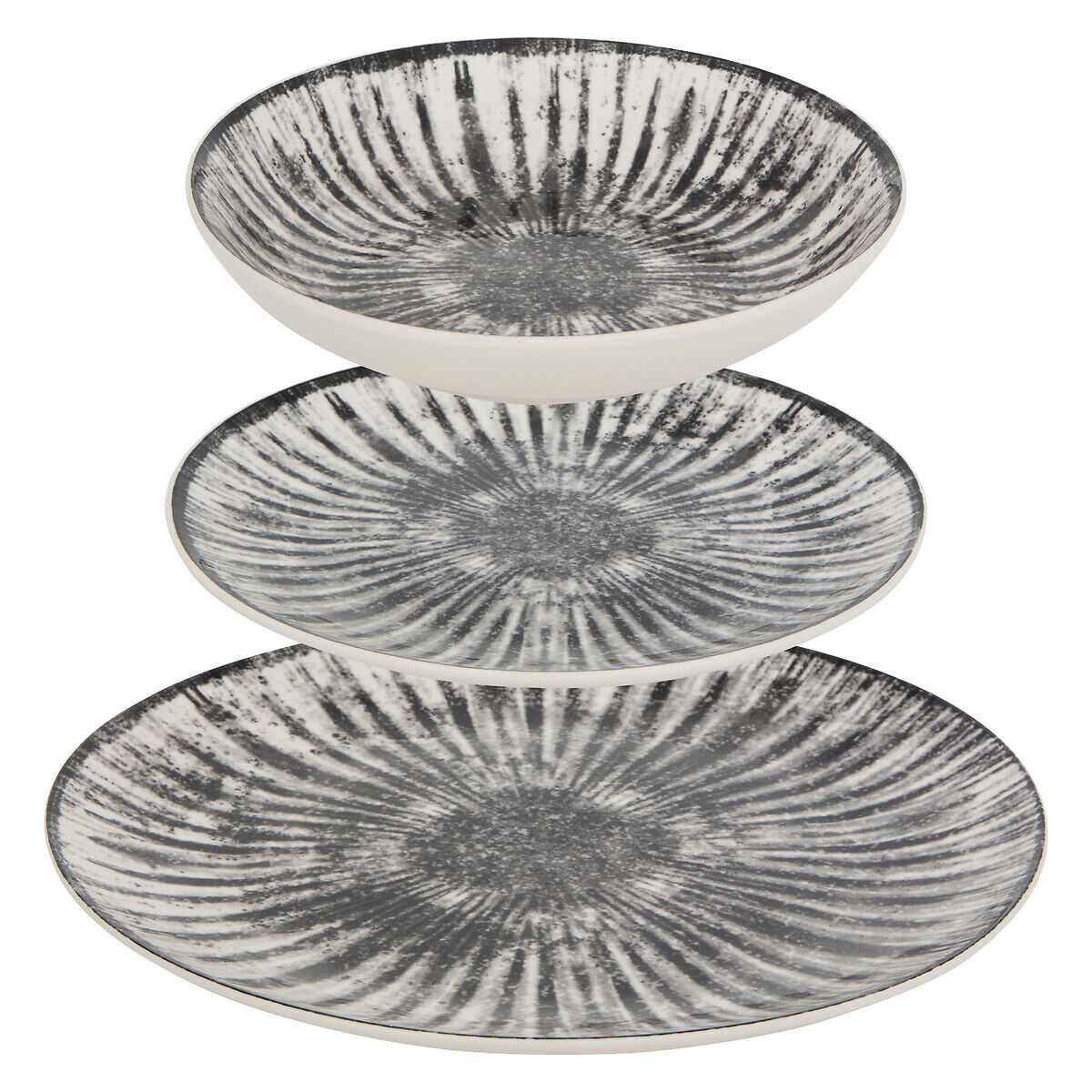 Serviço de mesa 12 peças LUCIE cinza, , large