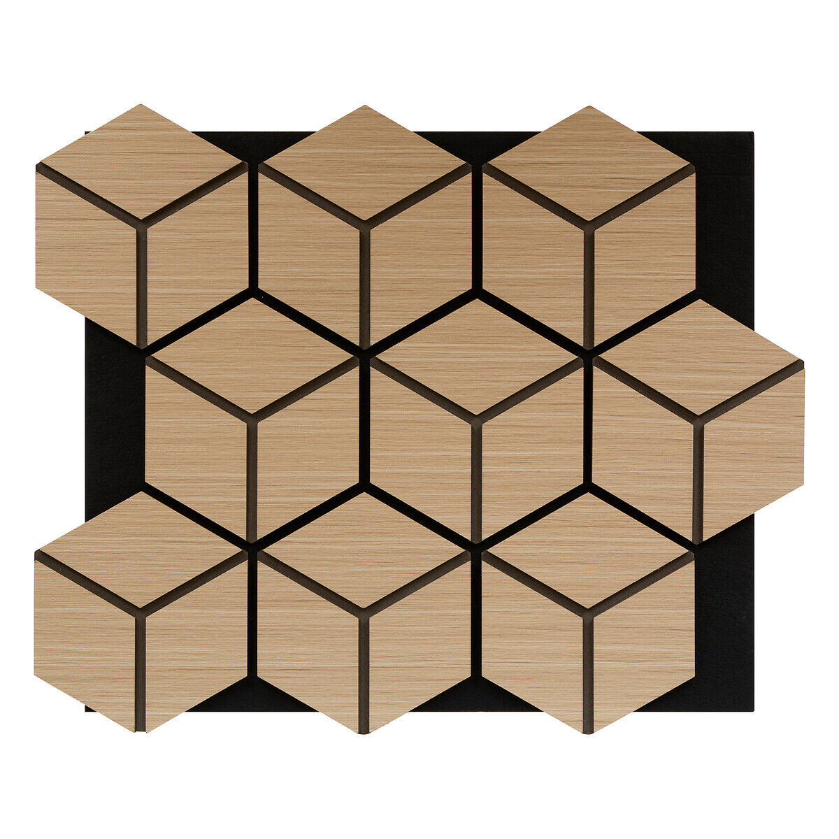 Painel decorativo hexagonal CLINT bege 69x56,5cm, , large
