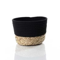 Cesta ba&ntilde;o negro natural 20x25cm