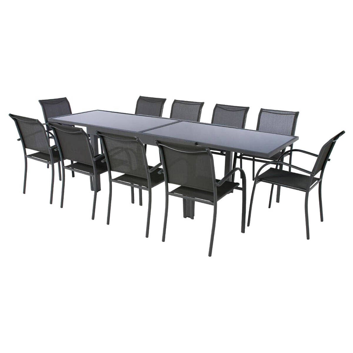 Extendable table PIAZZA graphite grey, , large