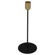 Castiçal Em Metal Preto E Dourado Max