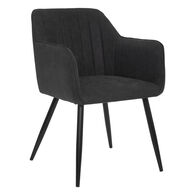 Sill&oacute;n De Tela Negro 57x61.5x83Cm