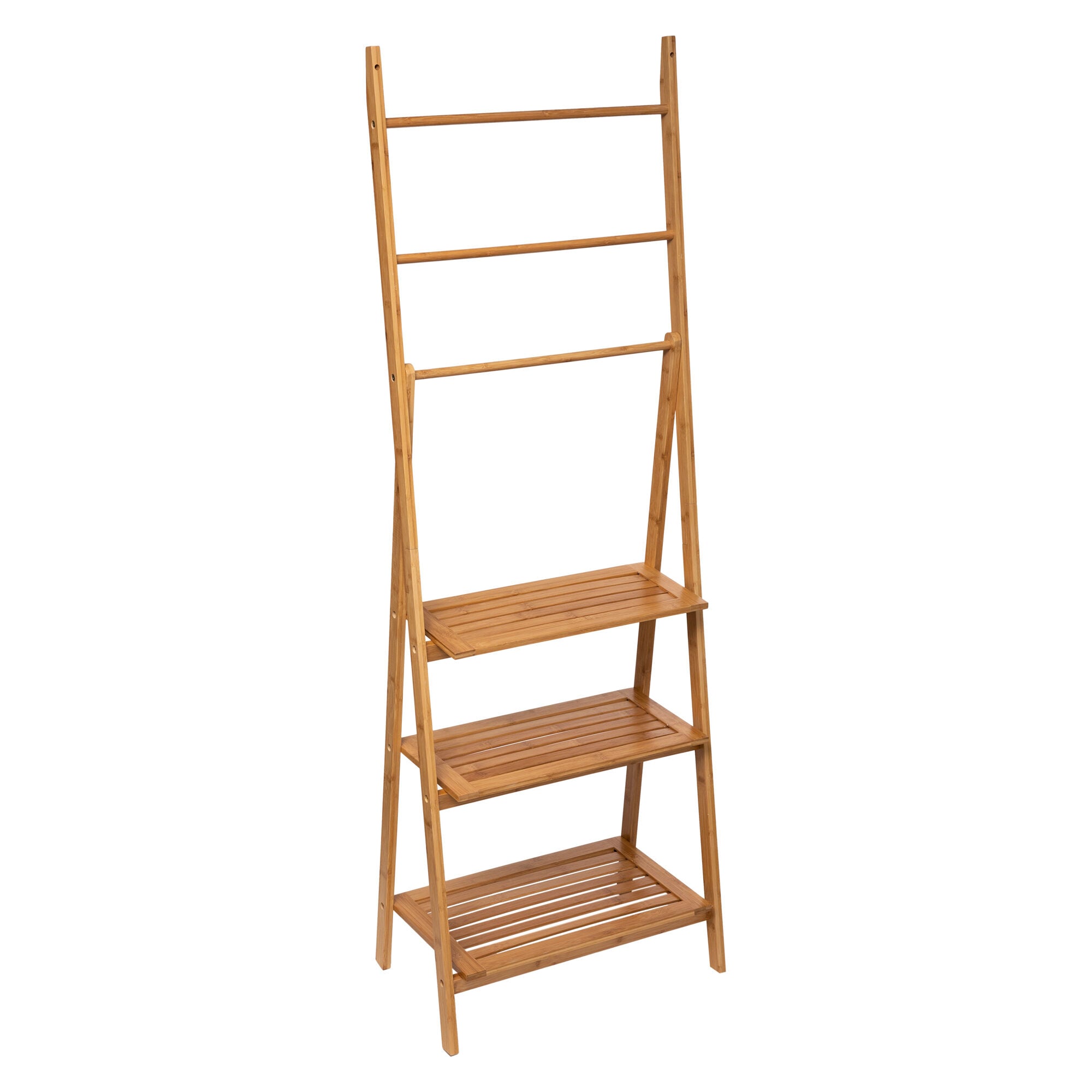 Estante wc de bambu para parede, , large