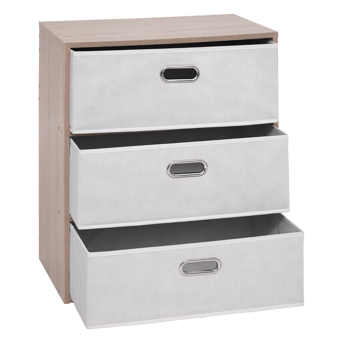 Cómoda com 3 gavetas bege 60cm, , large